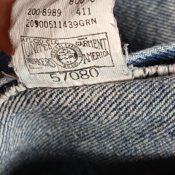 Vtg 80s Lee Storm Rider Jeans Men 42x34 (fits 38x32) Union Made USA Classic Work - Picture 5 of 16